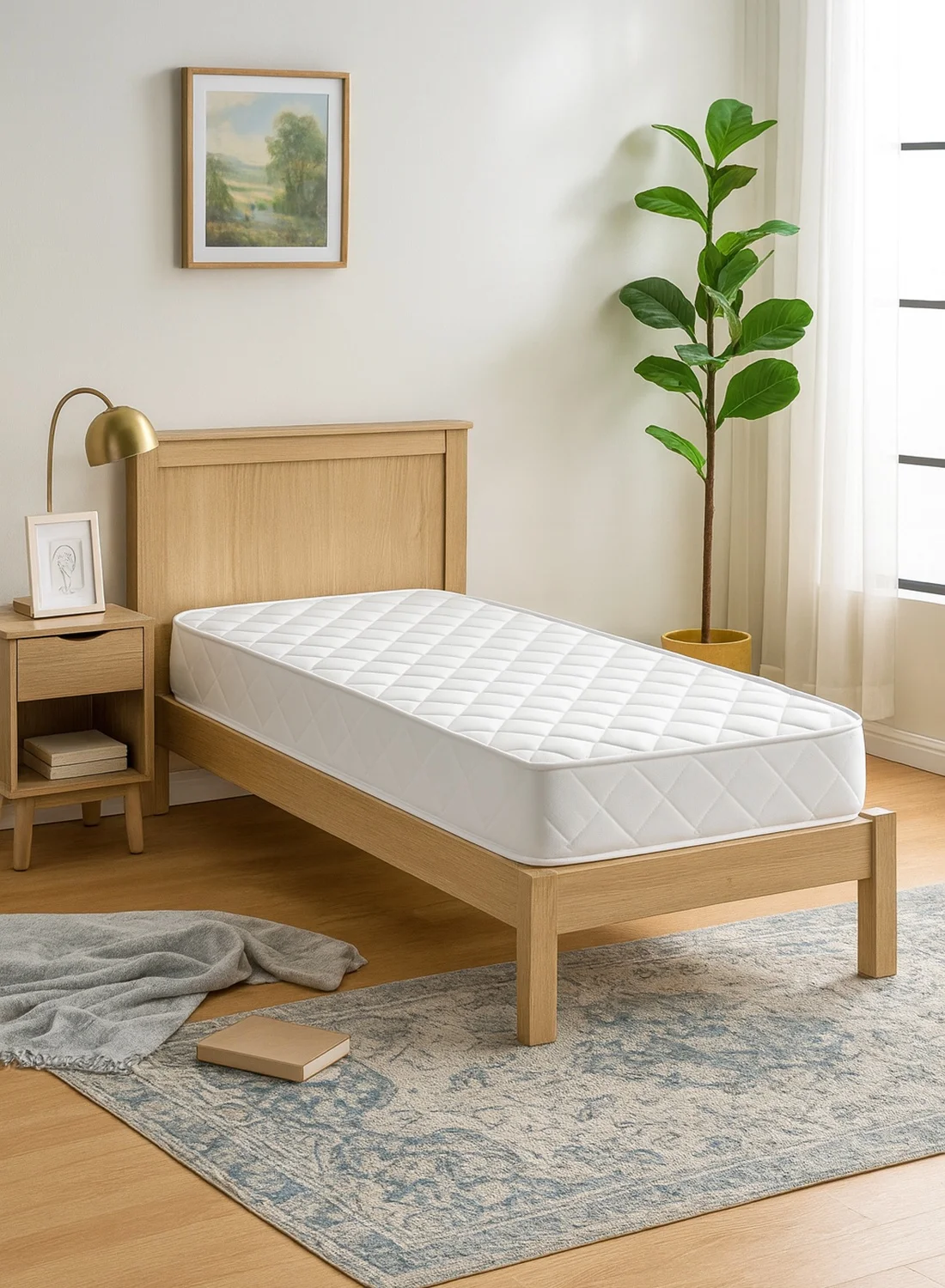 Emirates Living Spine-Support Foam Mattress Single (90 x 190 x 7 cm) Premium Orthopedic Bedding wfc9a