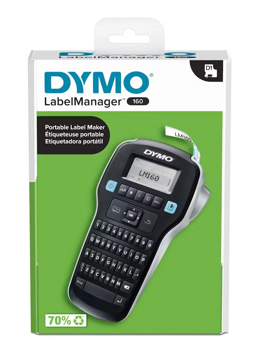 Portable Handheld Label Maker Machine (Compact Design, QWERTY Keyboard, 1 Unit) lejwd