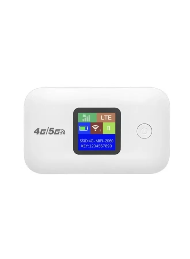 Premium Portable 4G/5G Wireless WiFi Router High-Speed Travel Modem with SIM Card Slot (2100mAh, Supports 10 Devices) bni0u