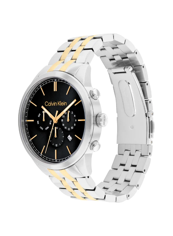 Premium Analog Quartz Wrist Watch for Men Stainless Steel Round Dial (44 mm) x3t6g