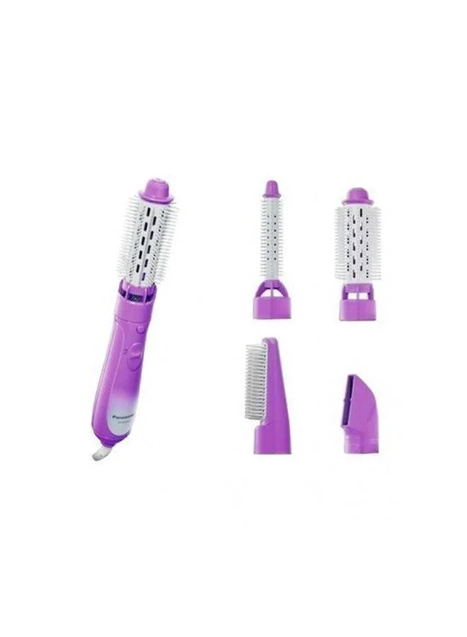 Premium 4-In-1 Hair Styler Blow Brush with 2 Speed Settings and Soft Pouch (Purple, 261.78g) hnepv