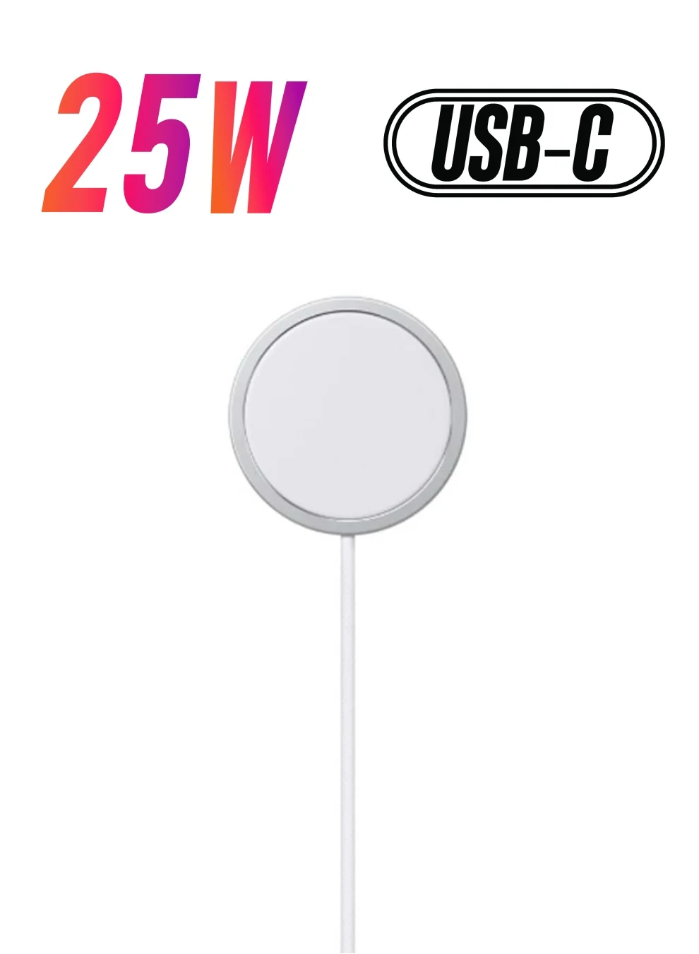 Premium Smart Wireless Magnetic Fast Charger (2m) White for Mobile Devices tqxrs