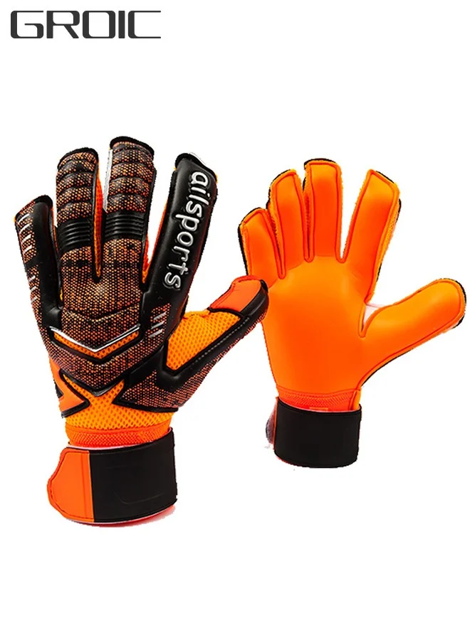 GROIC Professional Goalkeeper Gloves with Finger Support (Latex, Unisex, Adult & Youth) ufhj4
