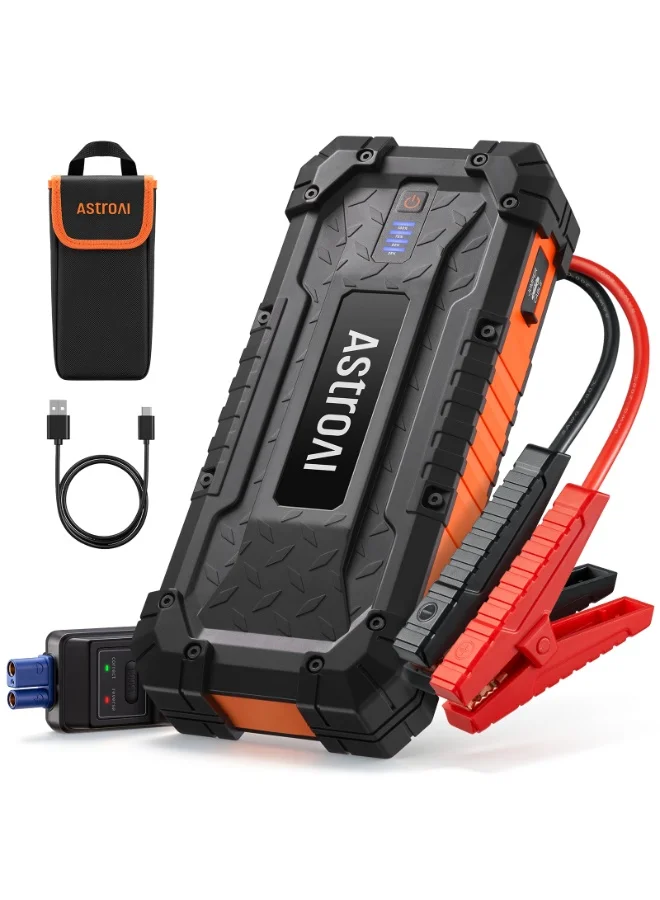 Premium Portable Car Jump Starter 4000A 12V Battery Booster for Up to 10.0L Gas and 8.0L Diesel Engines with LED Flashlight (1 Unit) gs2pi