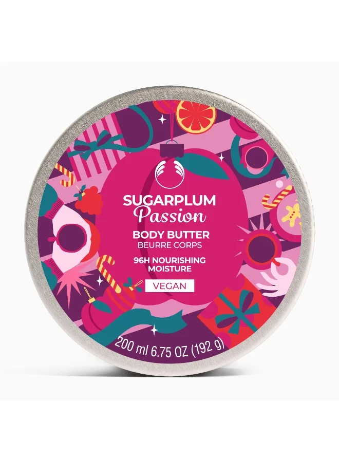 Sugarplum Passion Body Butter Premium Shea Butter Moisturizing Cream for All Skin Types (200 mL) ong7y