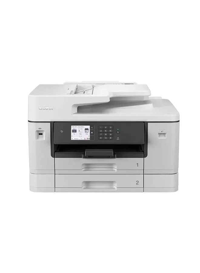 Premium Business Inkjet Printer with Full A3 Functionality and High-Capacity Paper Tray (White) nfel3