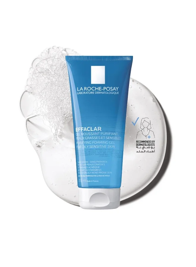 La Roche-Posay Effaclar Purifying Foaming Gel Cleanser for Oily and Sensitive Skin (200 mL) x4gbu