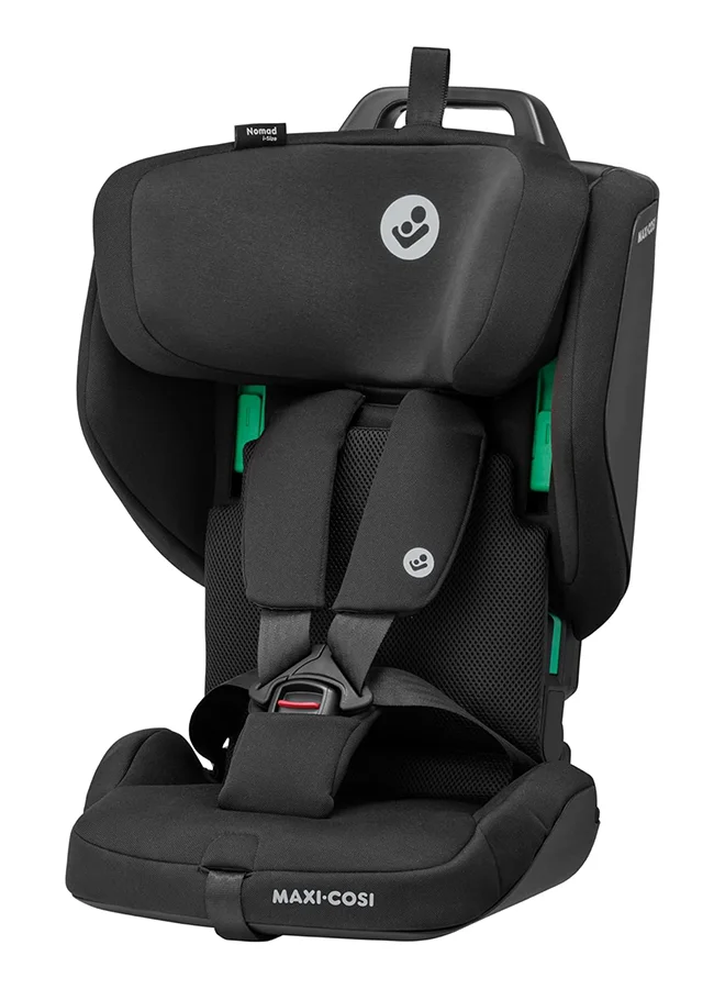 Foldable Travel Child Car Seat, Ultra-Compact Portable Design with Side Impact Protection (Black, 0-36 kg) rn1j5