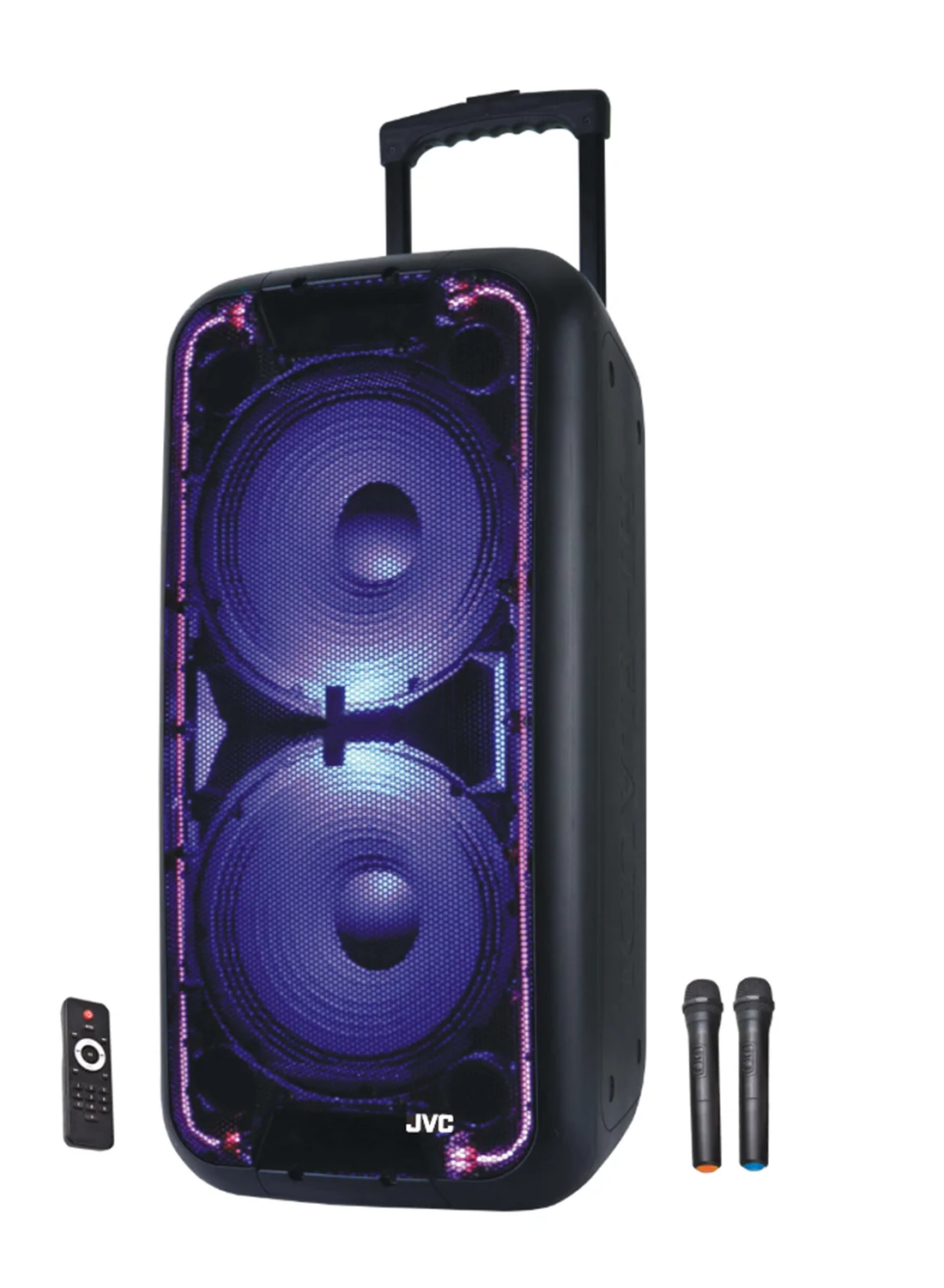 Portable Trolley Bluetooth Speaker with Dual Microphones and High-Output Audio System (Black, 1600W PMPO) tw34x