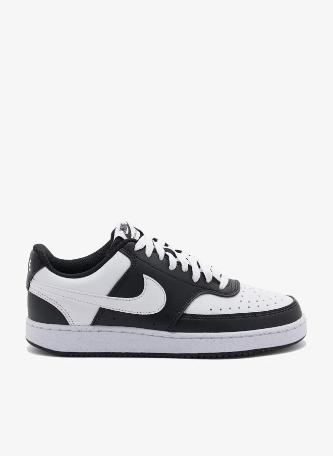 Athletic Court Vision Low Top Sneakers Premium Leather Casual Footwear for Women (White, 38 EU) s0f2q