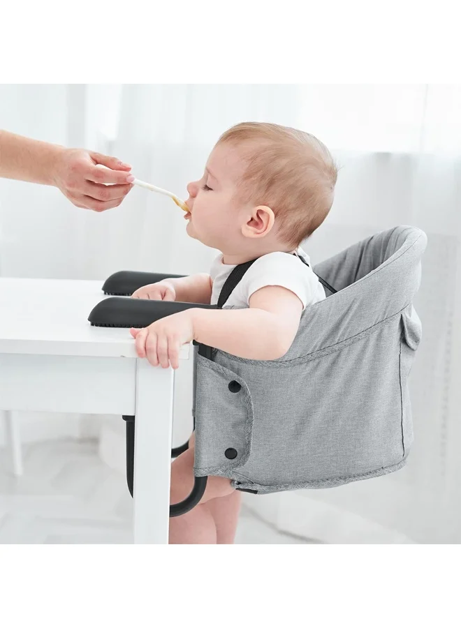 DUNISO Hook On High Chair Portable Foldable Feeding Seat for Table (Grey, 1 Unit) ebowd