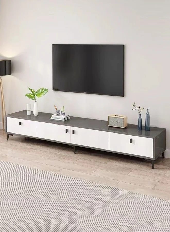 Fashionhome Modern Minimalist TV Stand with Storage Cabinets and Open Shelves (Wood, 160x30x40 cm) lmbcg