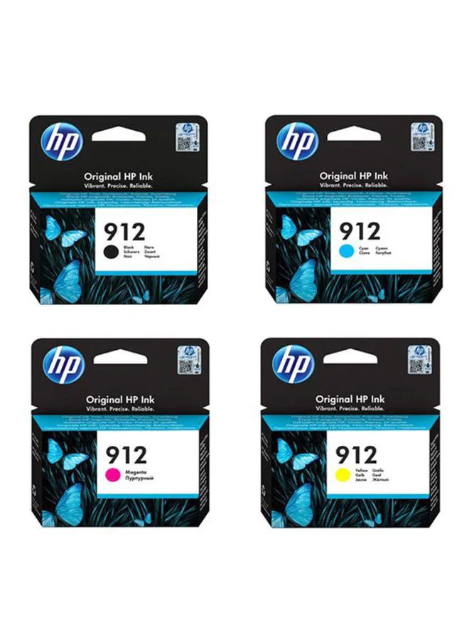 Premium Ink Toner Cartridge Set (4-Piece Multicolour) High-Yield Professional Printing Supplies q91ct