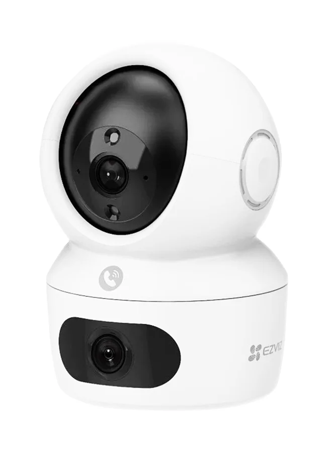 Premium Dual-Lens Pan & Tilt Security Camera 4MP Wi-Fi 6 Smart Home Surveillance System with AI Human Detection and Color Night Vision (White) pm4yf