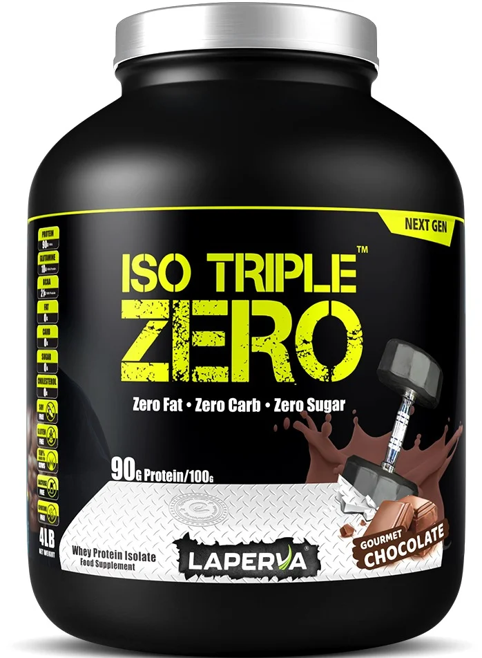 Laperva Iso Triple Zero Whey Protein Powder Gourmet Chocolate Flavor (1.81 kg) bx29s