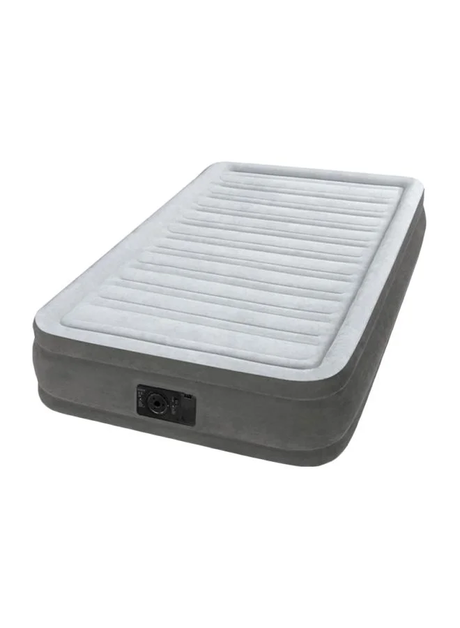 Premium Comfort Plush Air Mattress with Built-in Support (Grey, 191x99x33cm) lt8ey