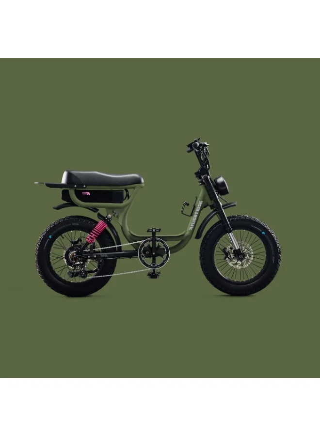 Flight Risk FR333 Electric Bike with Dual Suspension and 1000W Motor (Green, 1 Unit) wmba2