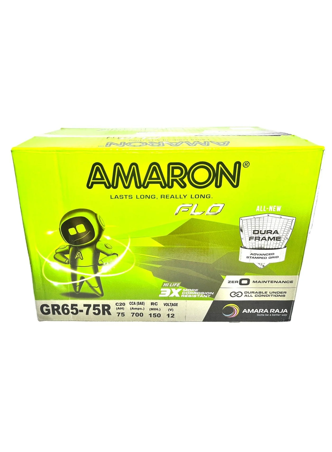 Amaron Automotive Battery 12V 75AH (65-72S / 65-75R) High-Performance Maintenance-Free Power Source jqmcv