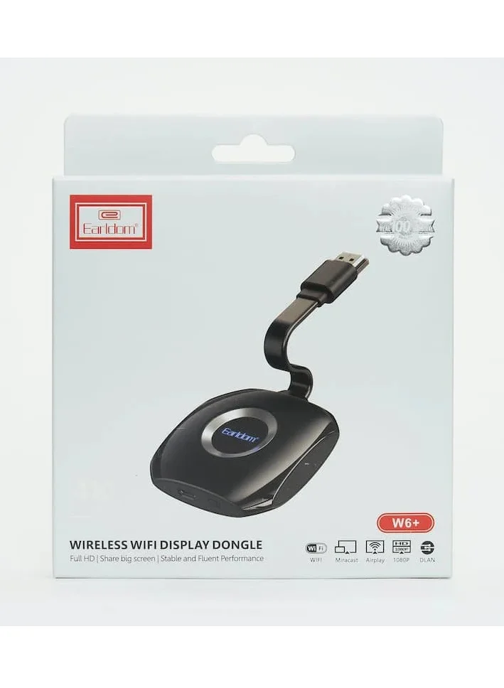 Wireless Display Dongle 1080P HD Media Streamer for HDTV Home Theater (Black, 1 Pack) n9gnb