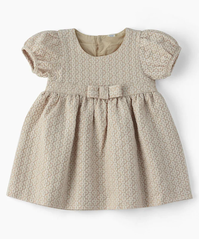 Tiny Hug Baby Girl Floral Party Dress Premium Cotton Summer Casual Wear (Pink, 12 Months) 40vne