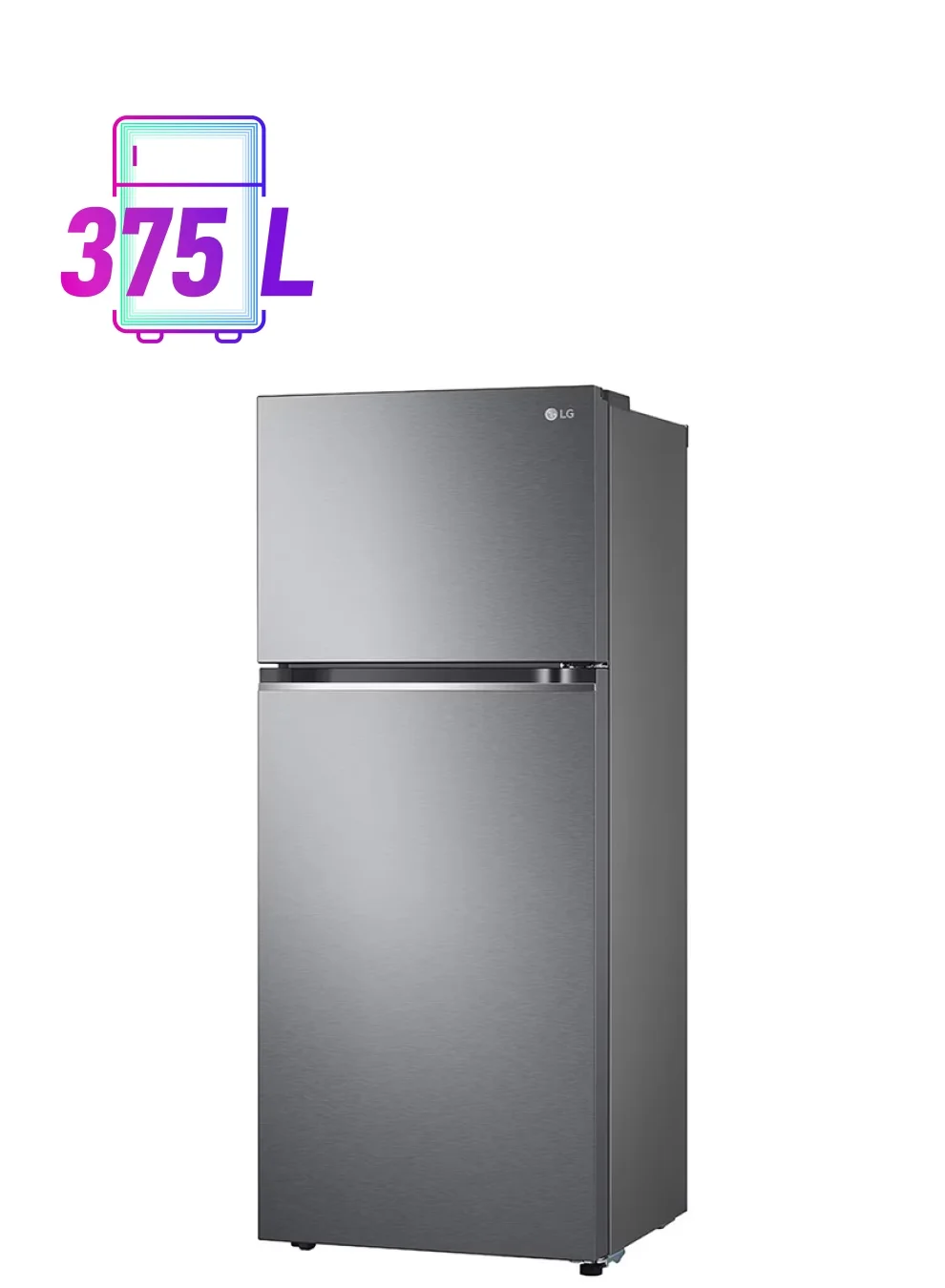 Ultra-HD Double Door Refrigerator Premium Metal Finish (Silver, 375L) 3k2nm