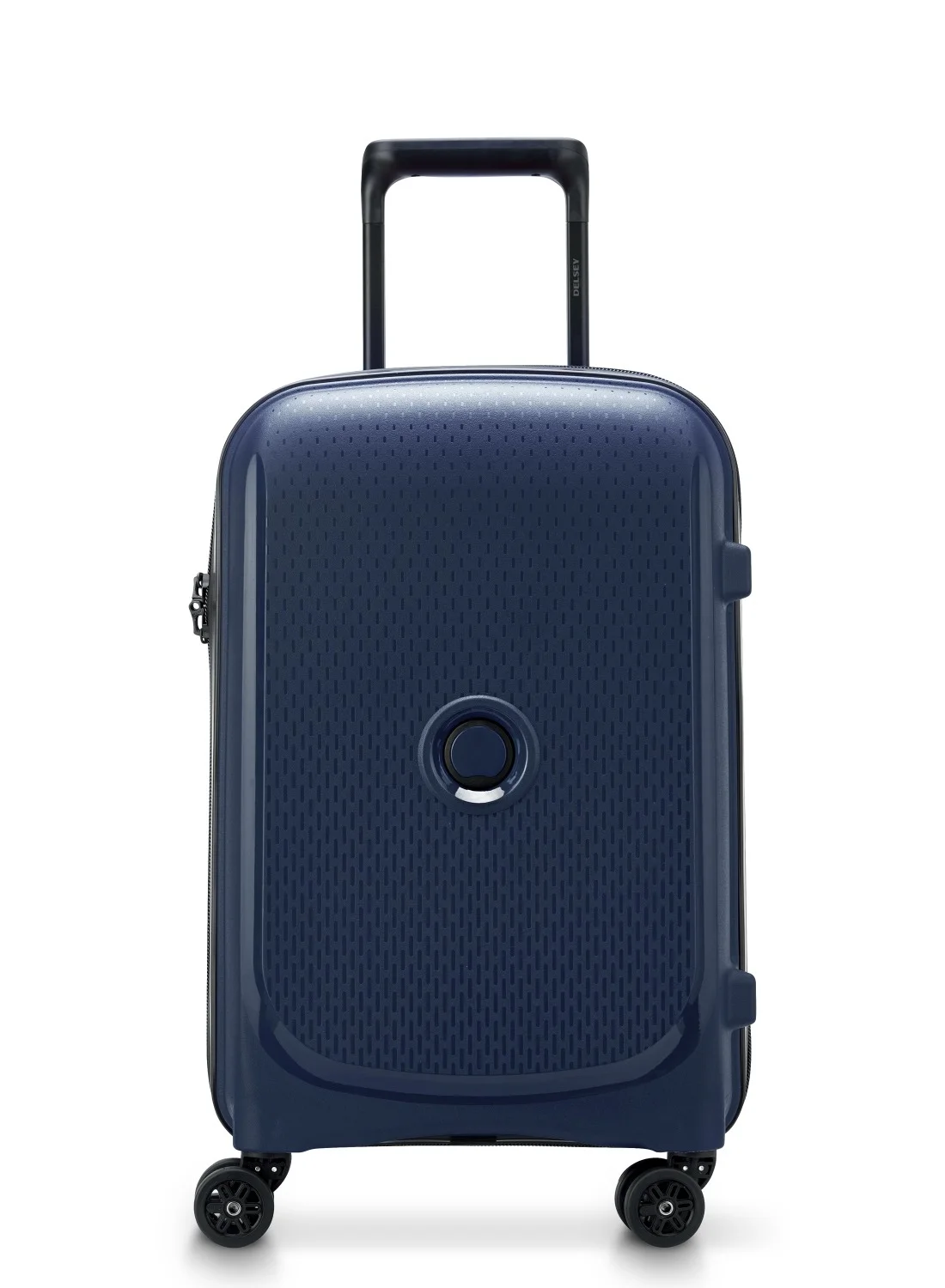 DELSEY Paris Hardcase Cabin Luggage Trolley with 4 Double Wheels (Blue, 55cm) udlyi