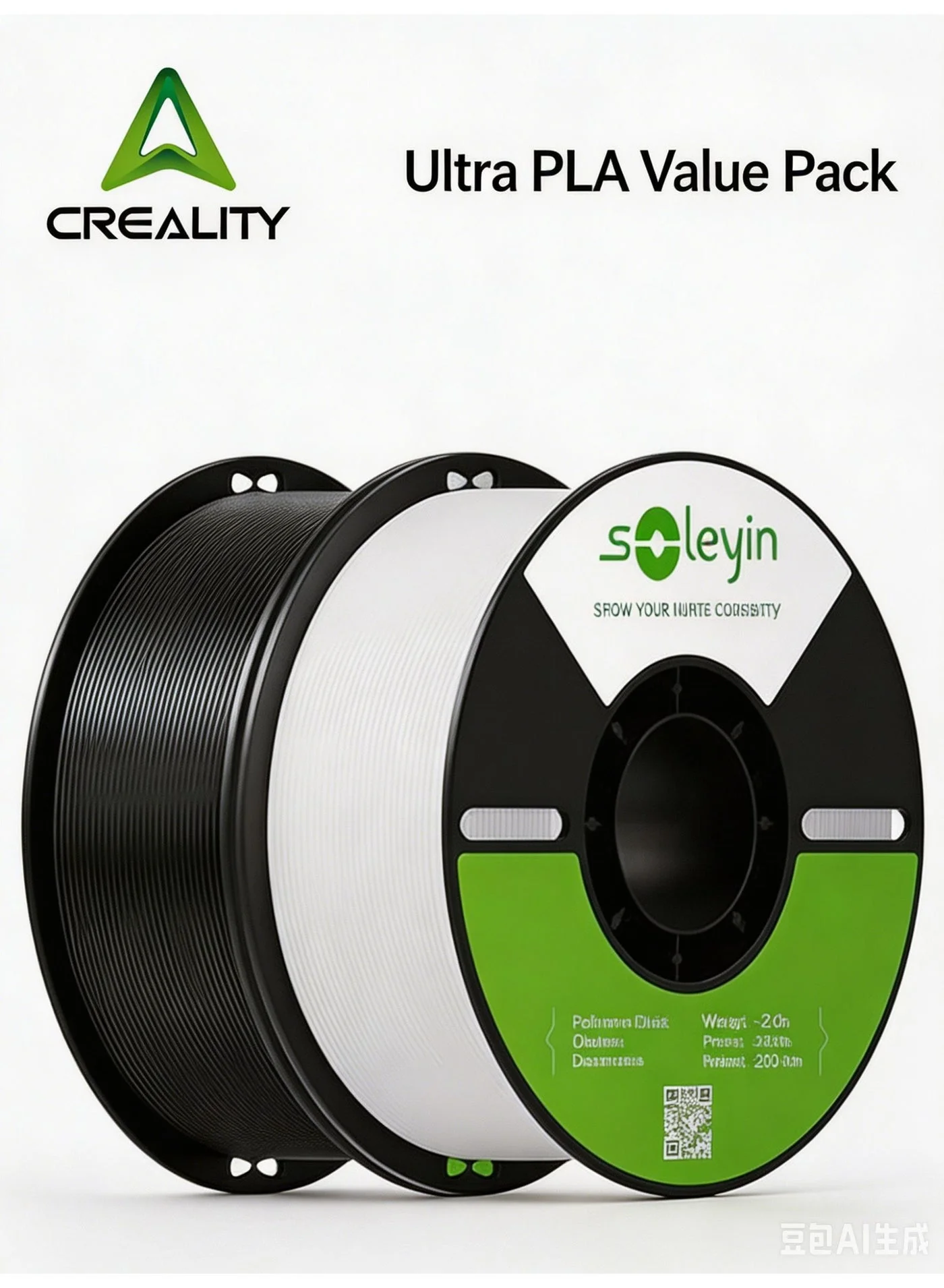Premium PLA 3D Printer Filament High-Speed FDM Printing Material (Black, 1.75mm) bu1w7