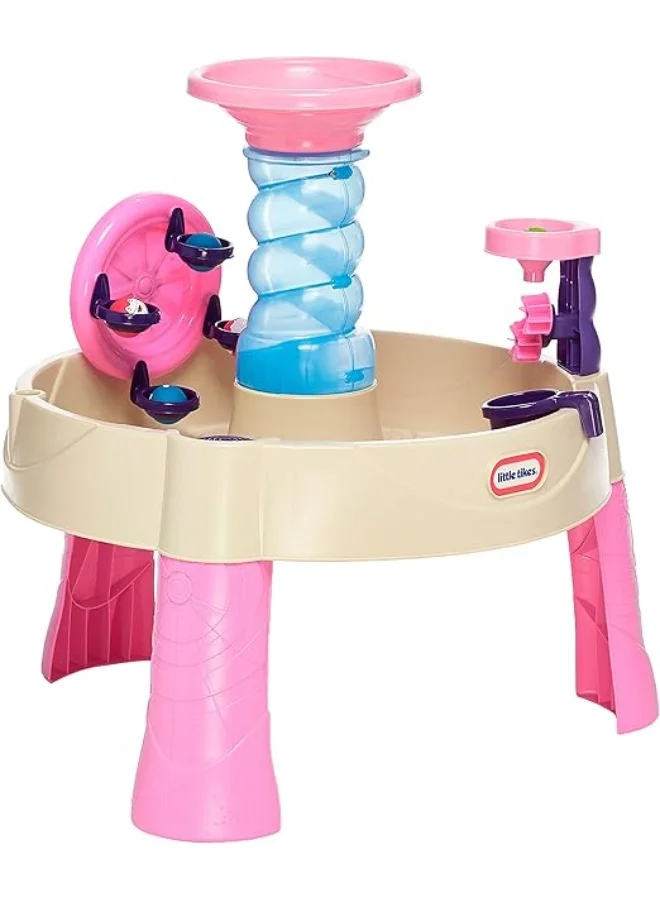 Premium Spiraling Seas Waterpark Activity Table for Kids (Pink, 74 cm x 74 cm) uqqam
