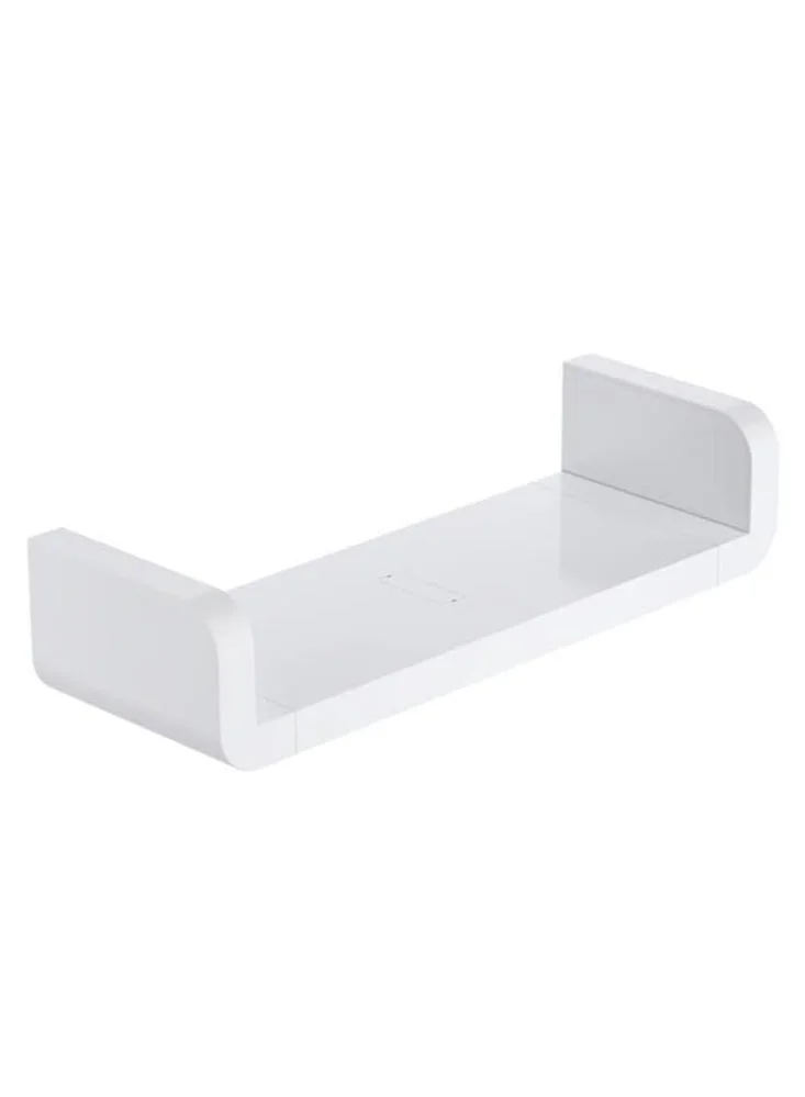 Perfii Wall Mounted Bathroom Shelf Premium Adhesive Storage Organizer for Shower Kitchen and Bedroom (White, 26 cm) a2w7t