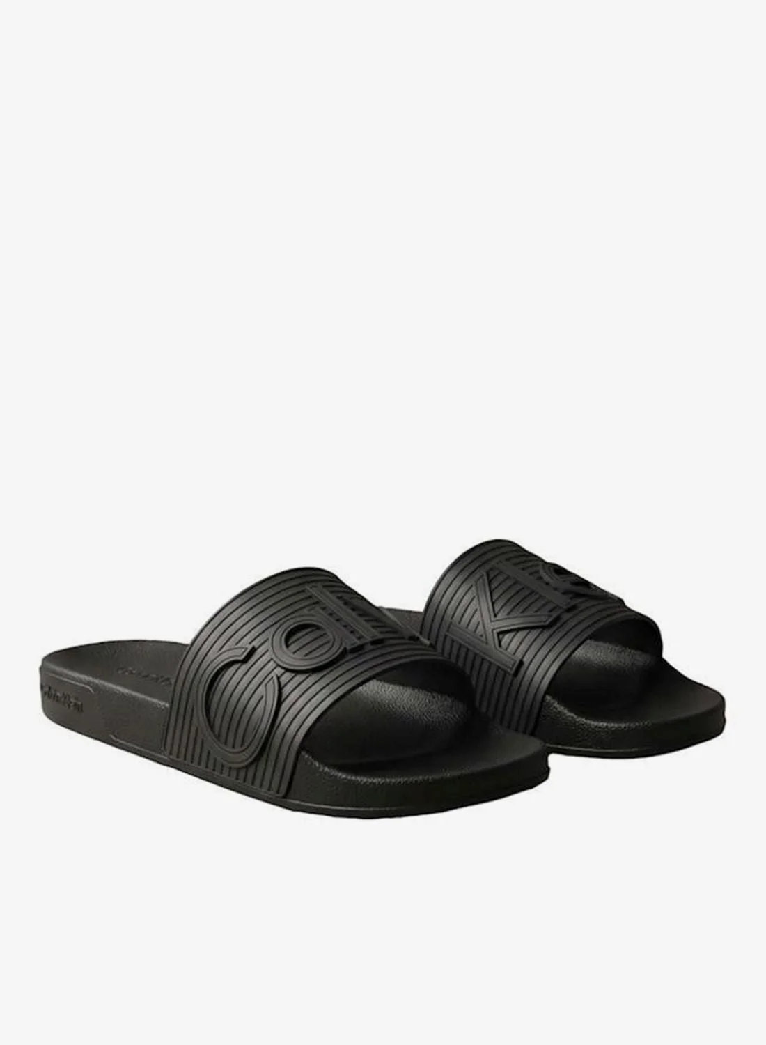 Premium Contoured Emblem Logo Sliders Lightweight Comfortable Footwear for Men (Black, 42 EU) 335ah