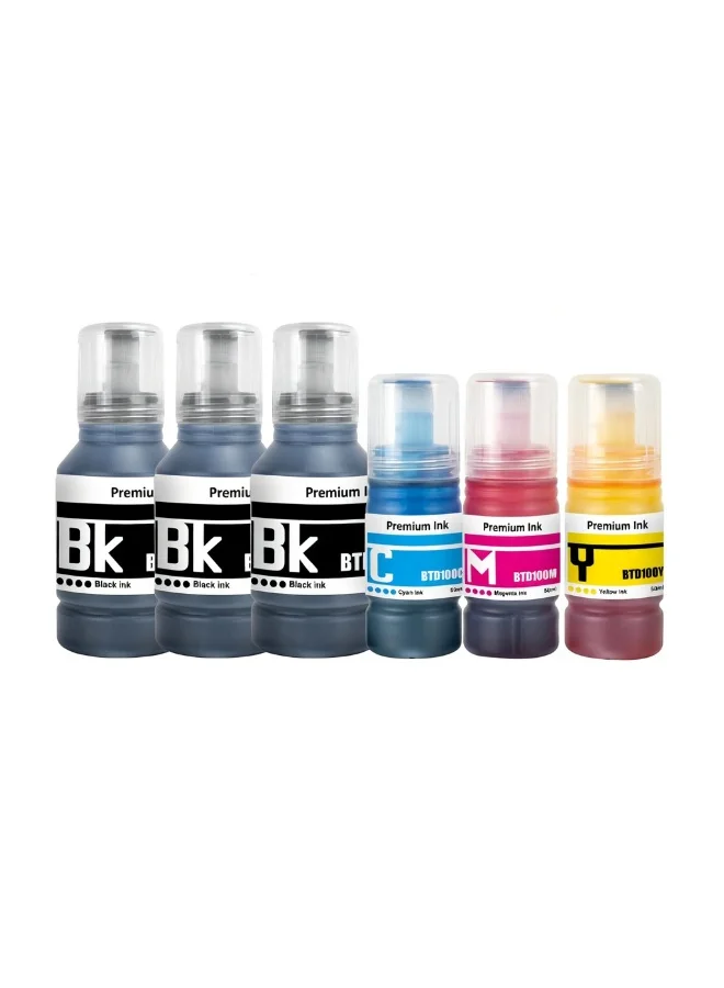 NexNova Refill Ink Set for T-Series Printers (6-Pack, Black Cyan Magenta Yellow) z9rc8