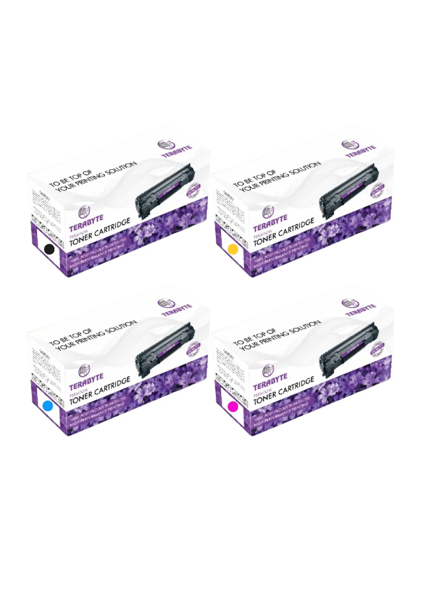 Terabyte 207A Toner Cartridge Set (4-Pack) High-Yield Replacement for Laser Printers (Black, Cyan, Magenta, Yellow) wl3fk