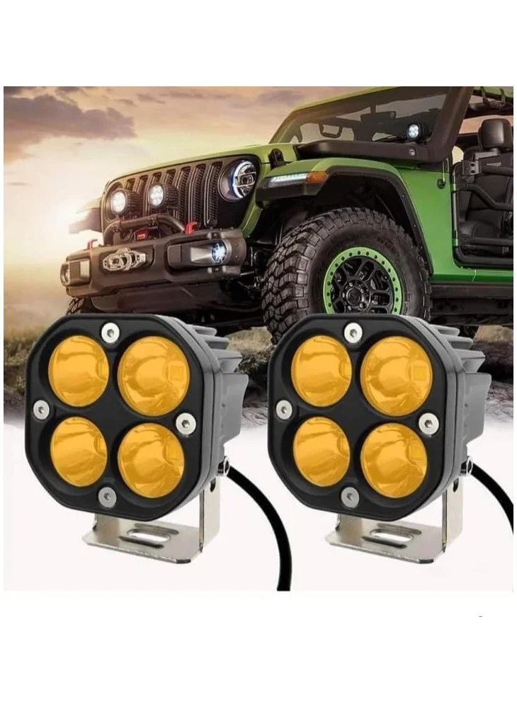 SHEZA STAR LED Pod Lights 40W Off Road Driving Fog Auxiliary Work Lamps (Aluminum Housing, 2-Pack) xfcop