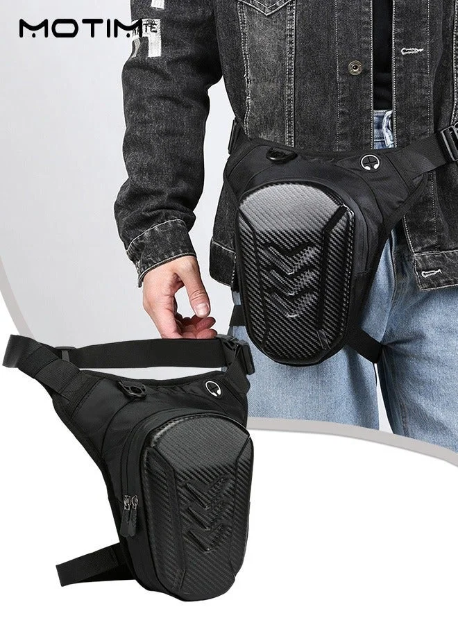 Motim Cycling Waist Bag Waterproof EVA Hard Shell Crossbody Belt Bag for Men (Black, 25 cm x 12 cm x 8 cm) dmrs2