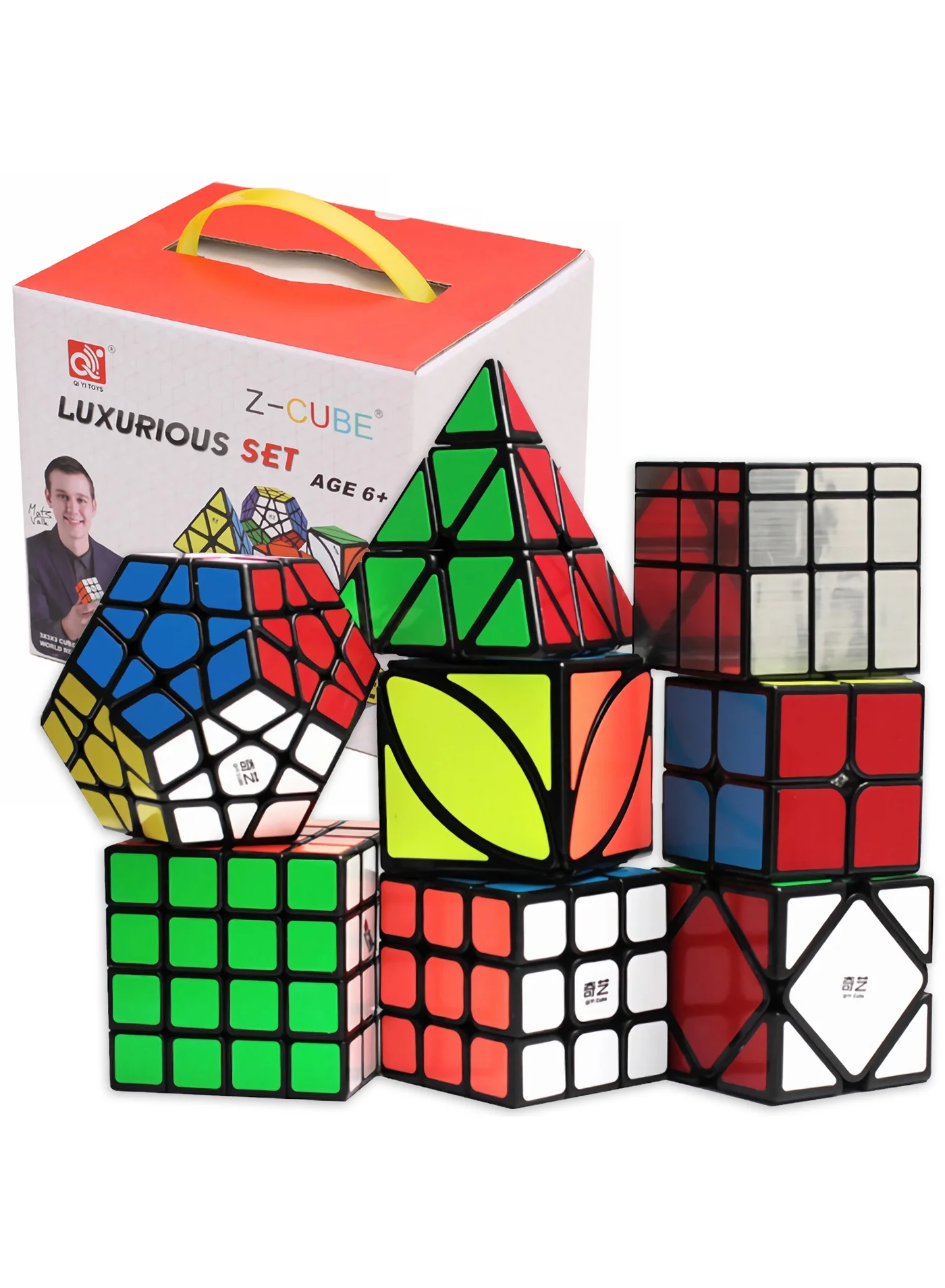 EYSOO Speed Cube Set 8-Piece Professional Puzzle Collection (Smooth Turning, Brain Teaser Toys for Kids and Adults, 8-Pack) r9cqt