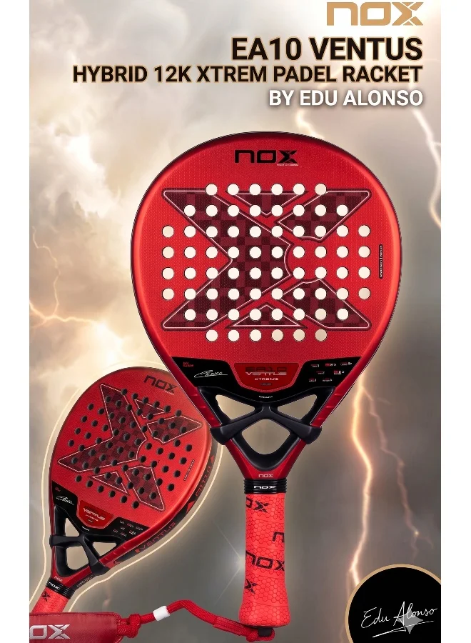 NOX EA10 Ventus Hybrid 12K Padel Racket Premium Carbon Fiber Teardrop Shape for Professional Control and Power x7irn