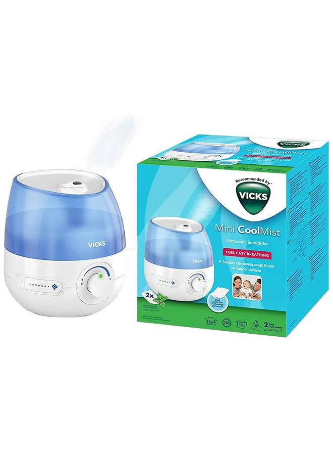 Premium Ultrasonic Cool Mist Humidifier for Desktop and Bedroom (Compact, 1.8 L) feq1w