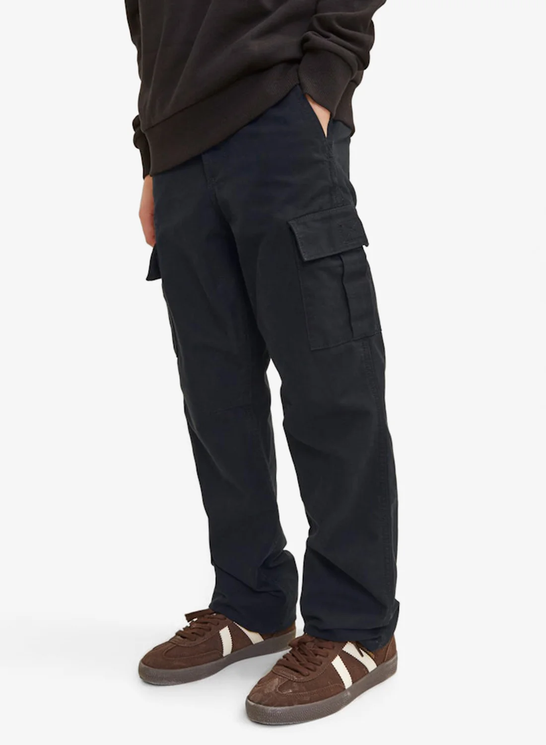 Jack & Jones Junior Youth Cargo Pants Durable Cotton Utility Trousers for Kids (Khaki, 140 cm) 423kg
