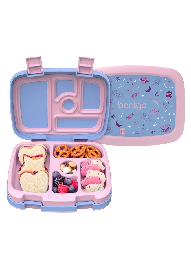 Premium 5-Compartment Bento Lunch Box for Kids Leak-Proof Food Container (Lavender, 1 Unit) n4n8l