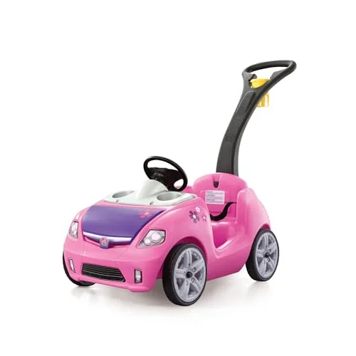 Premium Kids Ride-On Push Car with Safety Belt and Horn (Pink, 1 Unit) wvsrl