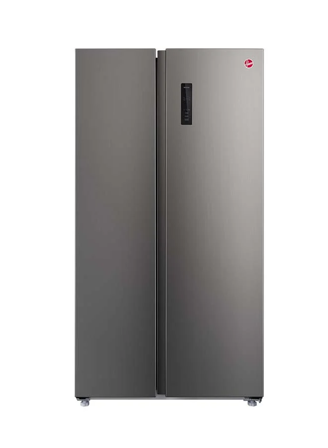 HOOVER Side By Side Refrigerator Dual Inverter Compressor Premium Stainless Steel Finish (Grey, 682 L) 7c1l7
