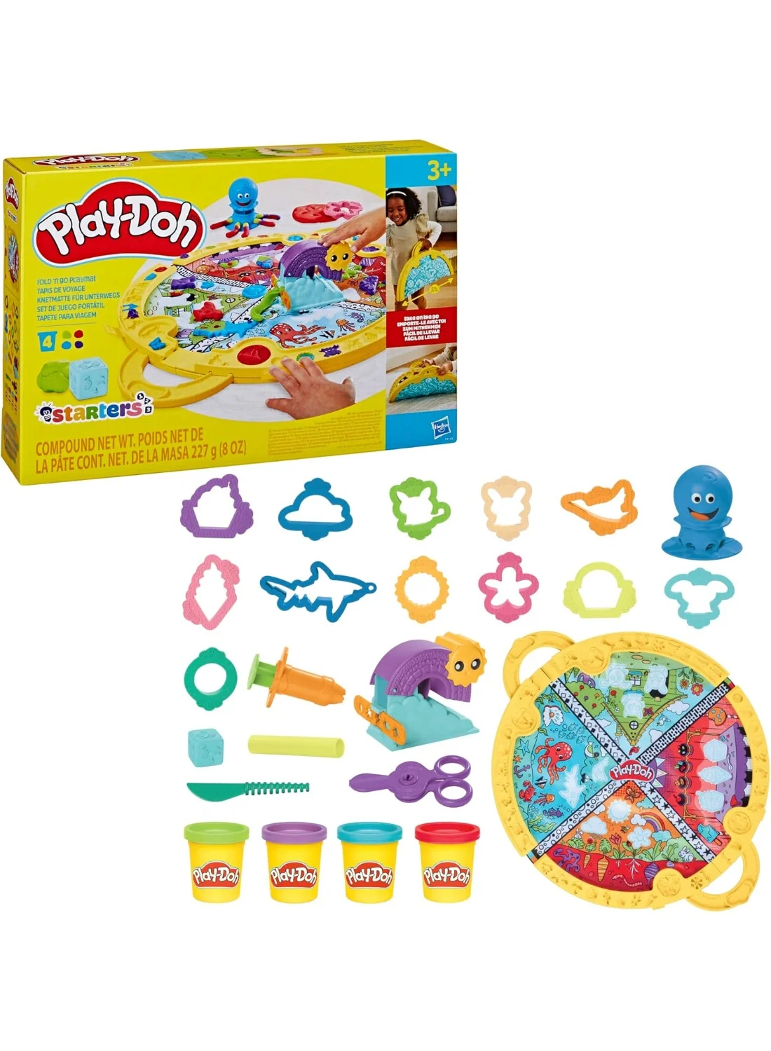 Fold & Go Creative Playmat Activity Set with 19 Accessories for Kids Arts and Crafts (1 Set) 1dhpv