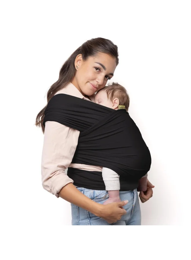 Bukela Baby Wrap Carrier Ergonomic Sling for Newborns and Infants (Black, 3.2-16 kg) kx5xj