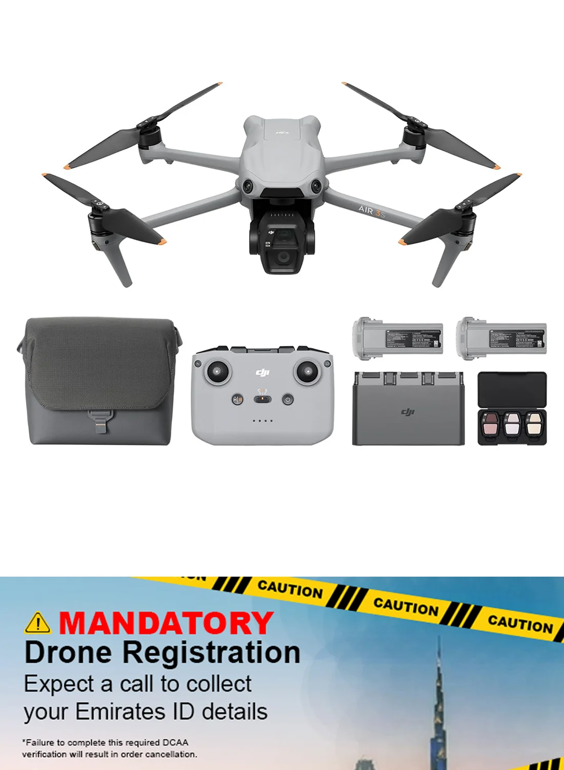 Premium Dual-Camera Aerial Drone with 1-Inch CMOS Sensor, 4K HDR Video, Omnidirectional Obstacle Sensing, and Extended Flight Combo (3 Batteries) 0twpz