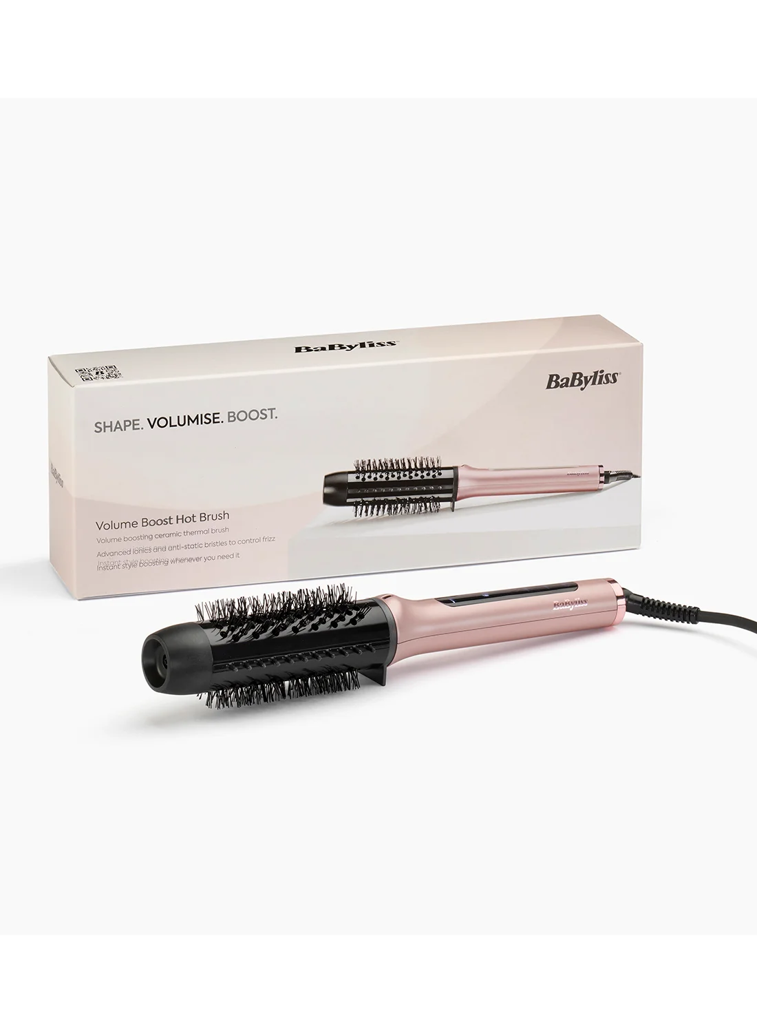 Premium Hot Air Styling Brush with Ionic Frizz Control and 4 Heat Settings (Pink, 38mm) fbp8q