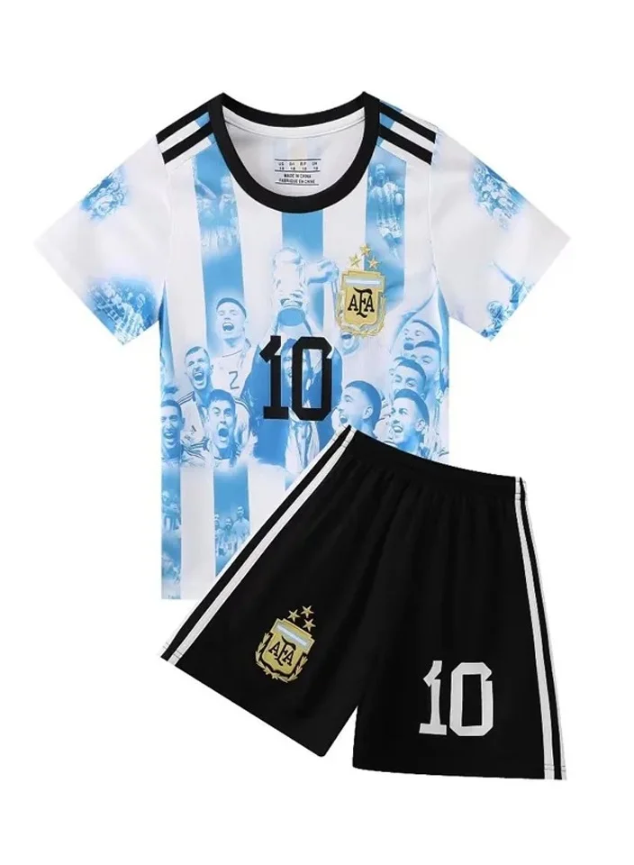DubaiGallery Argentina Football Team Fan Jersey Premium Polyester Short Sleeve T-Shirt (Unisex, Adult/Kids) gt7rc