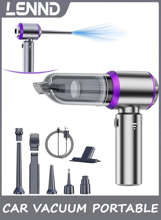 LENND Portable Cordless Car Vacuum Cleaner 16000PA High-Power 4-in-1 Handheld Air Duster Blower and Pump for Home Office and Camping 0tm2m