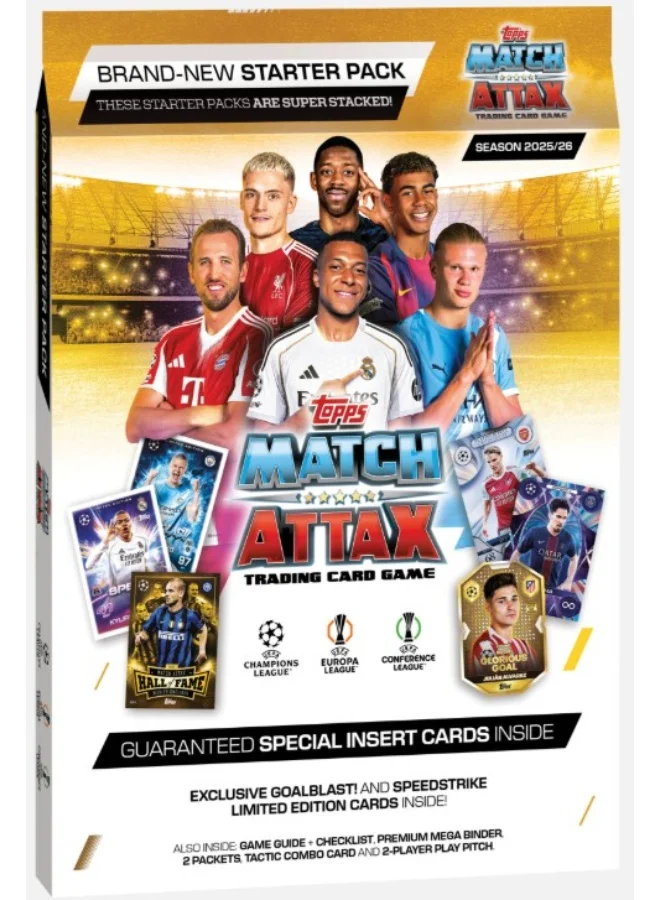 Match Attax 2025/26 Starter Pack Trading Card Collection Set (1 Pack) syeuu