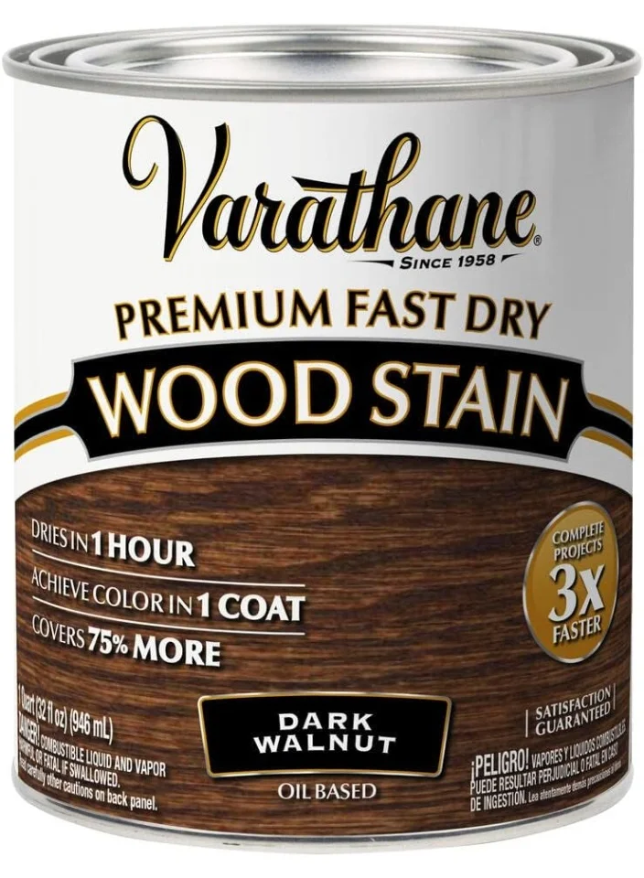 Varathane Premium Fast Dry Wood Stain (Dark Walnut, 946 mL) Professional Interior Wood Finish lqzi2