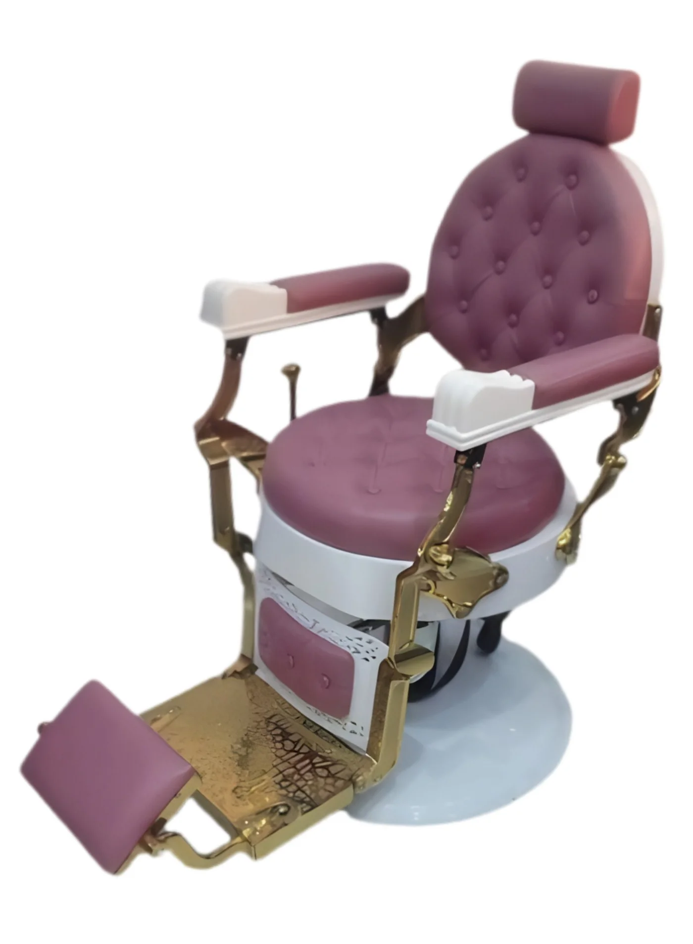 Vintage Professional Salon Chair Reclining Barber Spa Seat (Ergonomic Design, Premium Upholstery, Adjustable Height) aq8tm